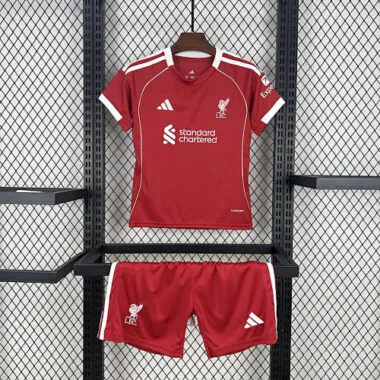 25-26 Kids Liverpool Home Kit 16-28 Cheap Football Jersey Wholesale Yupoo
