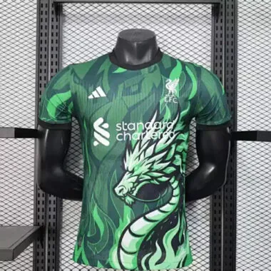 25-26 Players Liverpool Green Special Edition Kit Cheap Football Jersey Wholesale Yupoo