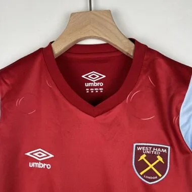 23-24 Kids West Ham United Home Size 16-28 Soccer Jersey