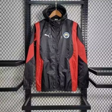 23-24 Windbreaker Manchester City Black S-XXL Cheap Soccer Jerseys