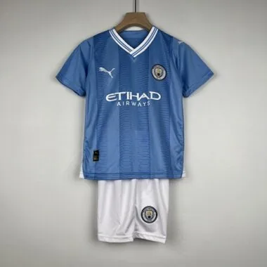 23-24 Kids Manchester City home size 16-28