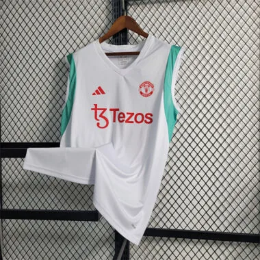 23-24 Manchester United White Training Vest Size S-XXL