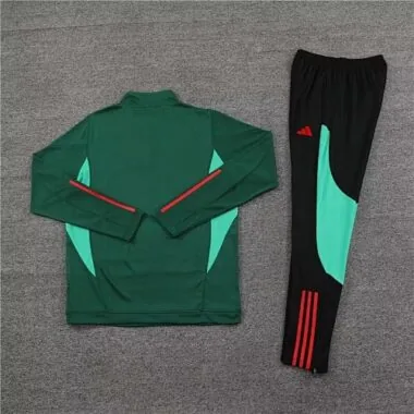 23-24 Manchester United Long Sleeve Tracksuit Green Training Suits