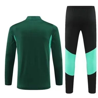 23-24 Manchester United Long Sleeve Tracksuit Green Training Suits