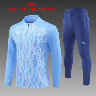 24-25 Manchester City Kids Long Sleeve Training Suit Yupoo