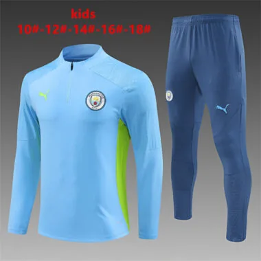 24-25 Manchester City Kids Long Sleeve Training Suit Yupoo