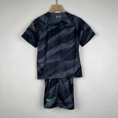 23-24 Kids Liverpool Goalkeeper Black Size16-28 Football Jersey Yupoo