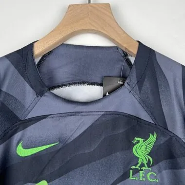 23-24 Kids Liverpool Goalkeeper Black Size16-28 Football Jersey Yupoo