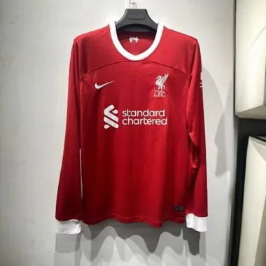 23-24 Liverpool Home Kit Long Sleeve Shirt Soccer Jerseys Yupoo