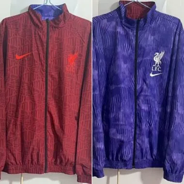 23-24 Liverpool Reversible Windbreaker Red&Purple Double-Sides Jacket Best Jerseys Yupoo