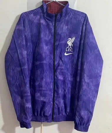 23-24 Liverpool Reversible Windbreaker Red&Purple Double-Sides Jacket Best Jerseys Yupoo