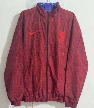 23-24 Liverpool Reversible Windbreaker Red&Purple Double-Sides Jacket Best Jerseys Yupoo