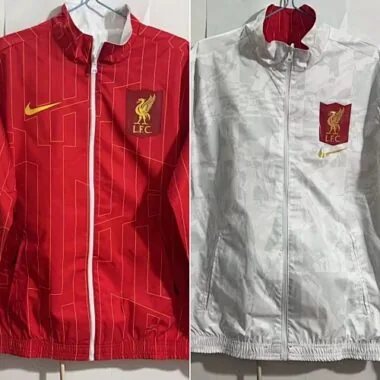 23-24 Liverpool Reversible Windbreaker White&Red Double-Sides Jacket Best Jerseys Yupoo