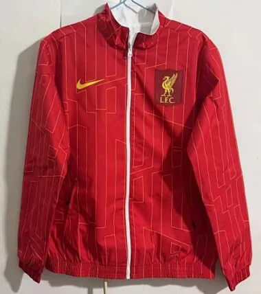 23-24 Liverpool Reversible Windbreaker White&Red Double-Sides Jacket Best Jerseys Yupoo