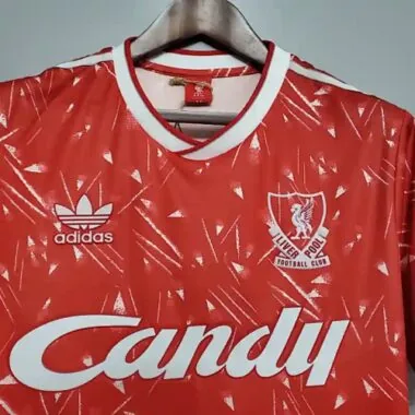 89-91 Retro Liverpool Soccer Jersey Home