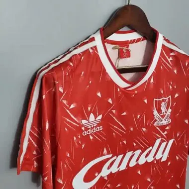 89-91 Retro Liverpool Soccer Jersey Home