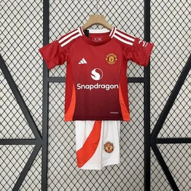 24-25 Manchester United Home Kid Kits Children Apparel