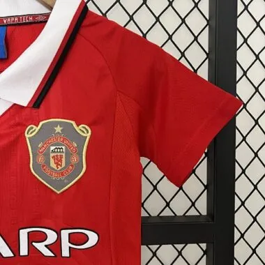 99-00 Manchester United Home Retro Kid Kits Youth Apparels