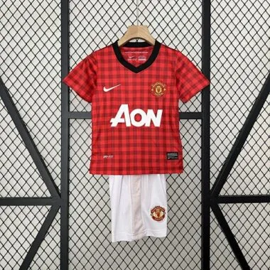 12-13 Manchester United Home Retro Kid Kits Youth Apparels