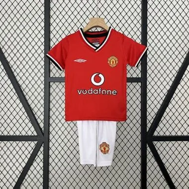 00-01 Manchester United Home Retro Kid Kits Youth Apparels