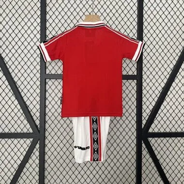 98-99 Manchester United Home Retro Kid Kits Children Sets