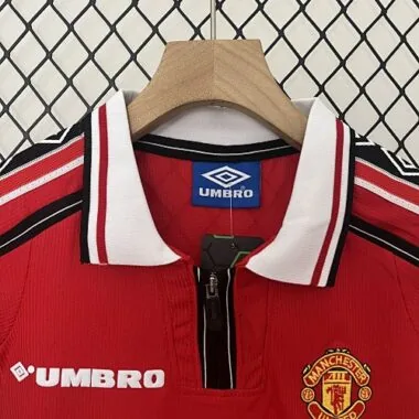 98-99 Manchester United Home Retro Kid Kits Children Sets