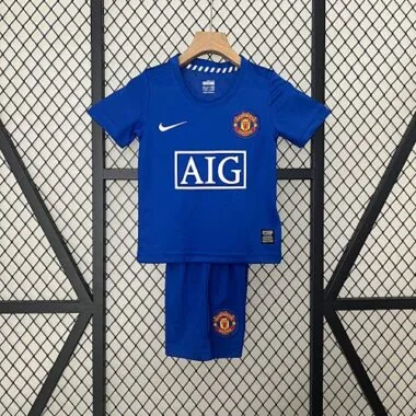 08-09 Manchester United Third Retro Kid Kits Children Sets