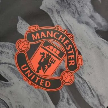2021/22 Manchester United Black and Grey Camouflage Windbreaker