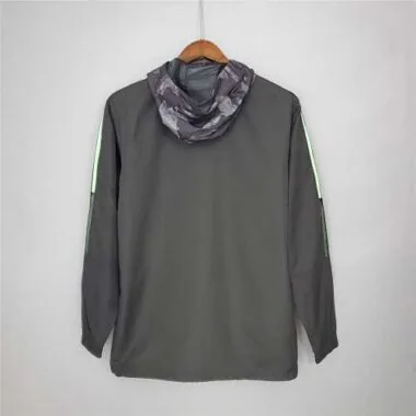2021/22 Manchester United Black and Grey Camouflage Windbreaker