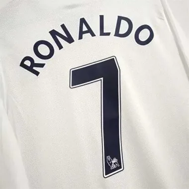 08-09 Manchester United away white UCL final long sleeve