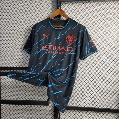 23-24 Manchester City Third away size S-4XL Soccer Jerseys
