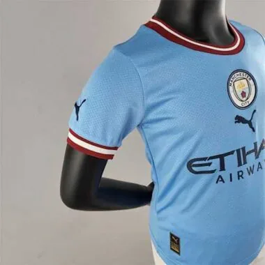 22-23 Manchester City home kids kit