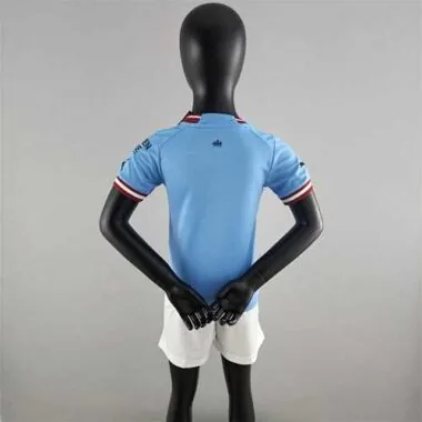 22-23 Manchester City home kids kit