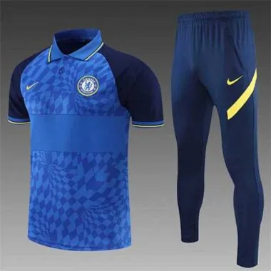 Polo Chelsea azul estampado