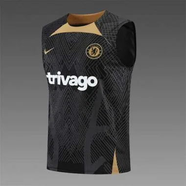 22-23 Chelsea vest training suit kit Black