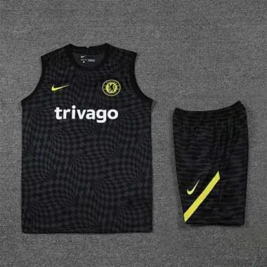 22-23 Chelsea vest training kit kit black stripe