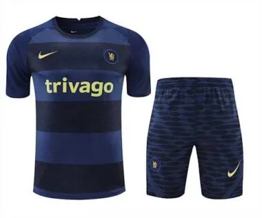 22-23 Chelsea trainingspak met korte mouwen, saffierblauw
