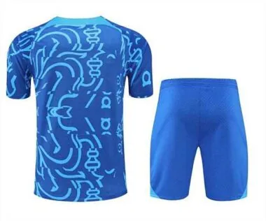 22-23 Chelsea trainingspak met korte mouwen, blauw camouflagepatroon