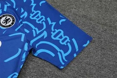 22-23 Chelsea trainingspak met korte mouwen, blauw camouflagepatroon
