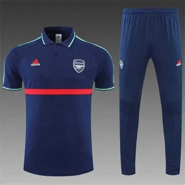 Polo Arsenal sapphire blue with red border