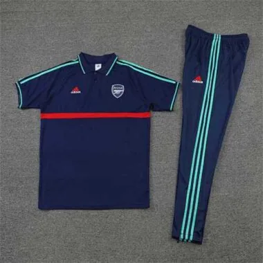 Polo Arsenal sapphire blue with red border