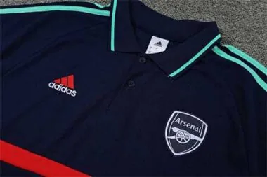 Polo Arsenal sapphire blue with red border