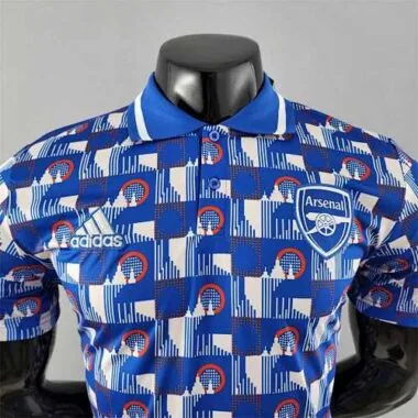 22-23 Arsenal POLO bluewhite plaid