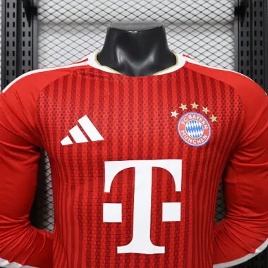 26-27 Player FC Bayern Home Long Sleeve Kit S-3XL Cheap Football Jersey Wholesale Yupoo