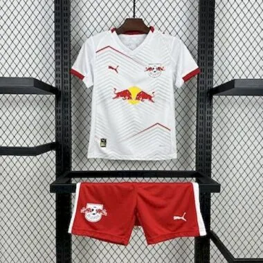 25-26 Kids RB Leipzig Home Kid Cheap Football Jersey Wholesale Yupoo