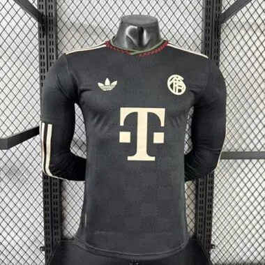 25-26 Players Bayern Third Away Champions League Long Sleeve Kit Cheap Football Jersey