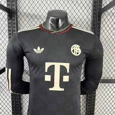 25-26 Players Bayern Third Away Champions League Long Sleeve Kit Cheap Football Jersey