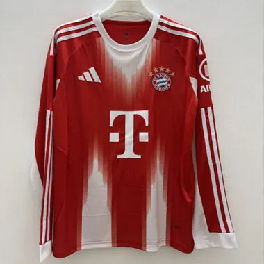 25-26 Bayern Home Long Sleeve Kit S-4XL Cheap Football Jersey Wholesale Yupoo