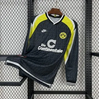 1995-96 Retro Long Sleeves Dortmund Away