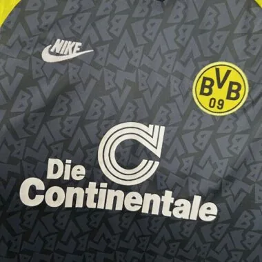 1995-96 Retro Long Sleeves Dortmund Away